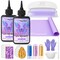 UV Resin Kit with Light -200g Crystal Clear, Hard Resina UV Light Fast Curing UV Glue for Beginners Crafting, Molds Jewelry Making, DIY Craft Decorations